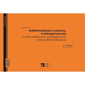 B.18-70/UJ/V BELF.KIKÜLDETÉSI REND.A/4 FEKVŐ