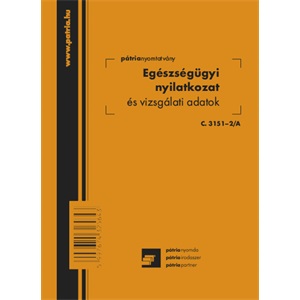C.3151-2/A EÜ.NYILATKOZAT ÉS VIZSG.ADATOK