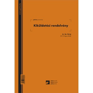 B.18-73/UJ KIKÜLDET.REND,ÜZLETI KLTS.-TÉRÍTÉSHEZ